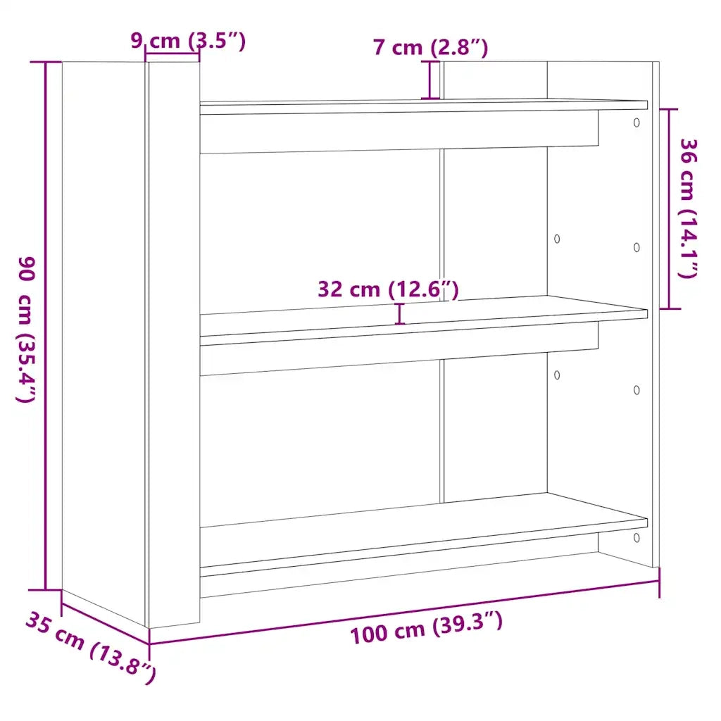 Tavolino Consolle Nero 100x35x90 cm in Legno Multistrato 848473