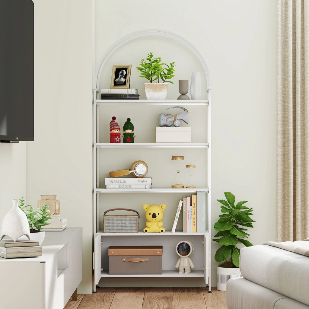 Libreria con ante ¨C zephmum ¨C bianco 80x30x187