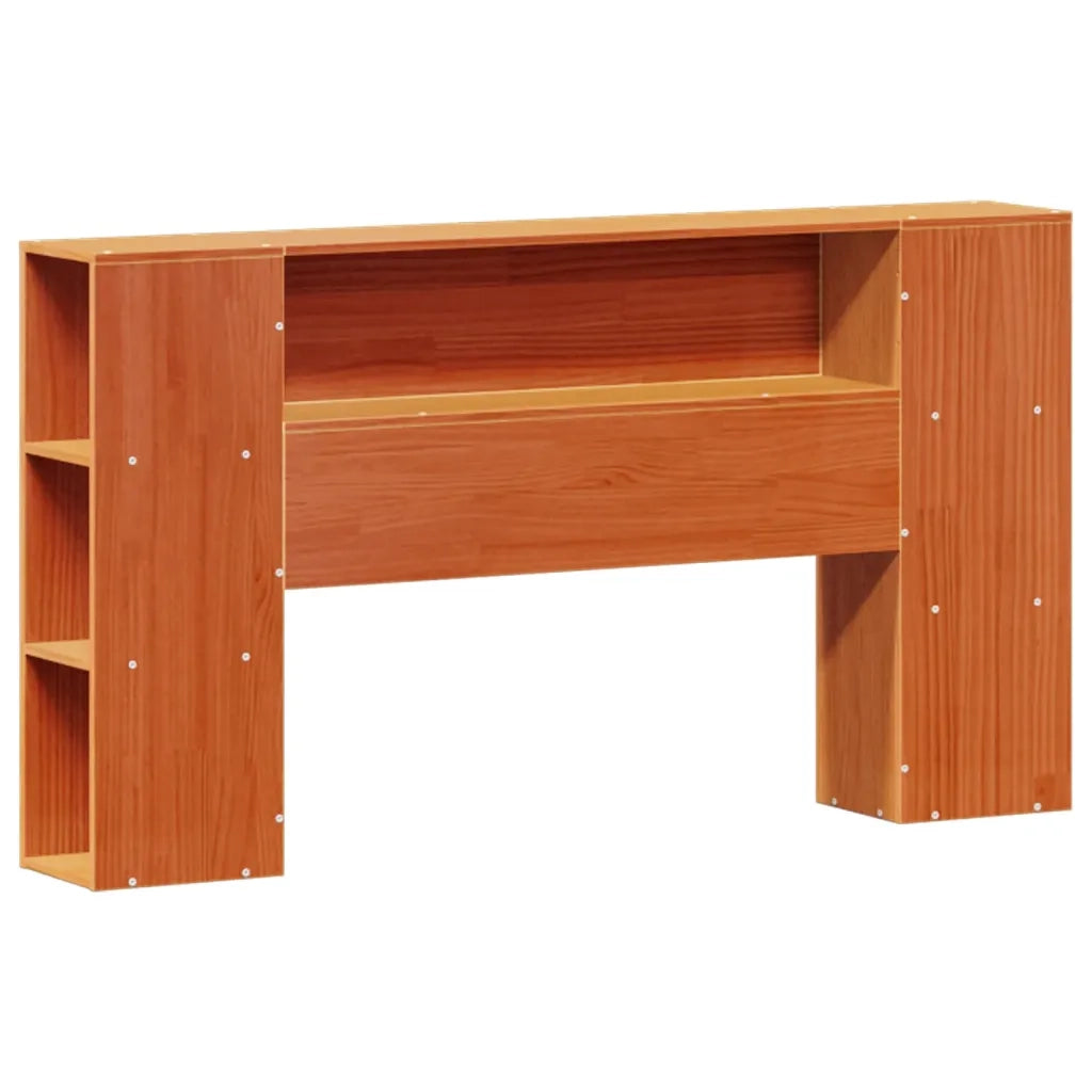 Letto Libreria senza Materasso Marrone Cera 140x200 cm in Pino 3322950