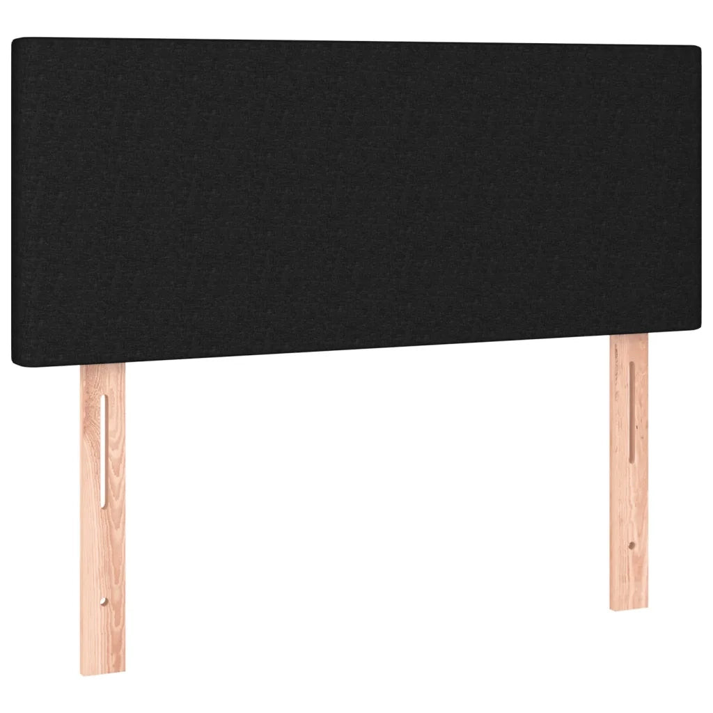 Letto singolo | Letto per adulti | Giroletto a Molle con Materasso Nero 100x200 cm in Tessuto
