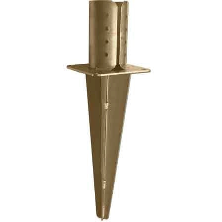 SUPPORTO PER PALI CON ANCORAGGIO AL TERRENO mm 100x40h