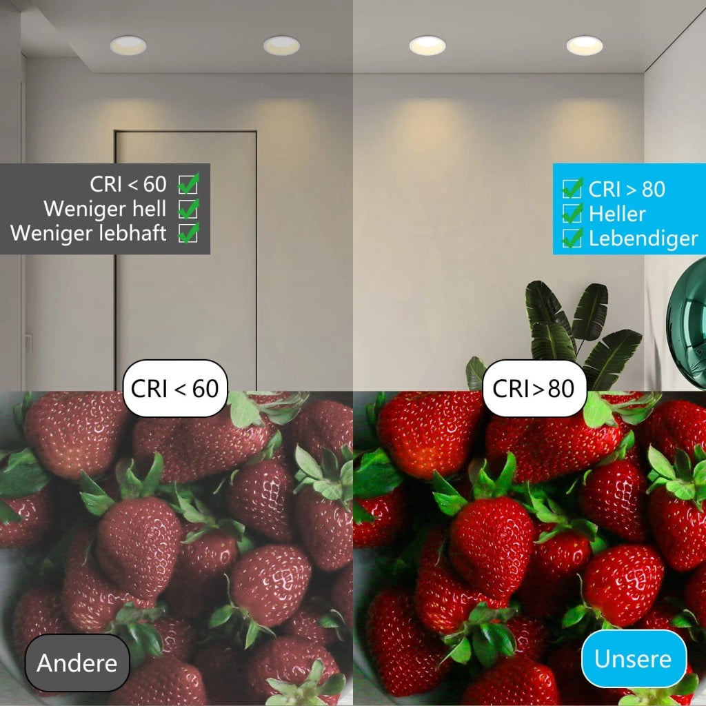 ZMH Faretto da soffitto LED da incasso 5er Set 5W IP44