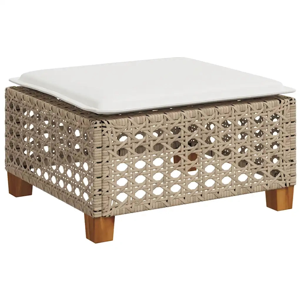 Set Divano da Giardino 8 pz con Cuscini Beige in Polyrattan 3261958