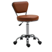 Sgabello da Massaggio Vintage ¨C zephmum ¨C Marrone, Metallo Cromato, 49-64 cm