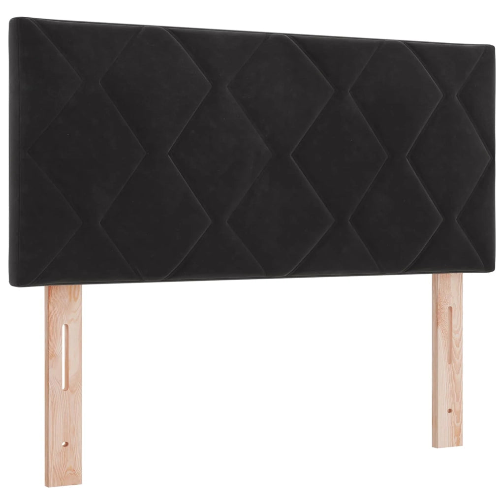 Letto box spring con materasso Nero 120 x 200 cm Velluto 3451663