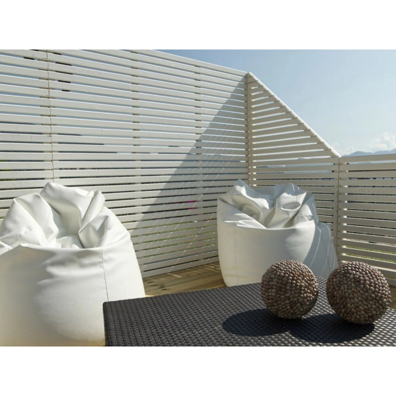 Frangivista in legno bianco 2 pezzi totali, pannelli 180x87 cm per privacy balcone e giardino - Esterni da Vivere