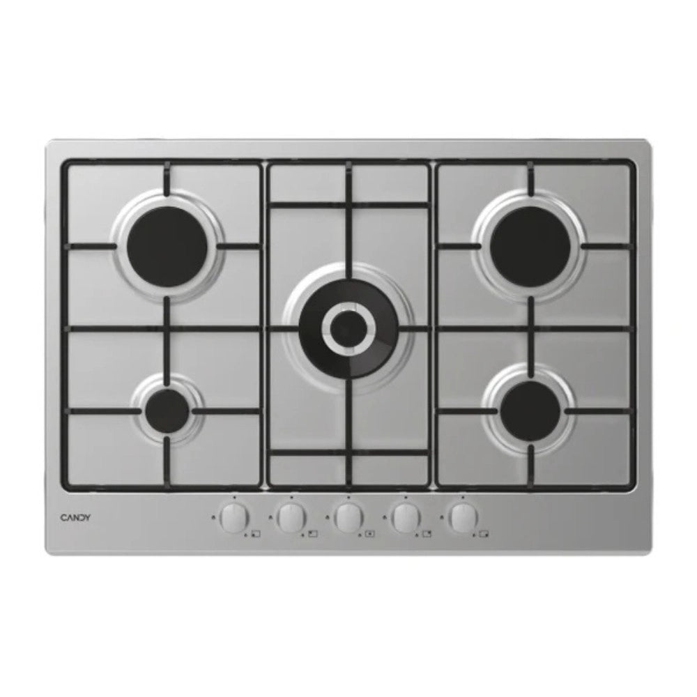 Piano cottura a gas Candy CHW74WX 5 fuochi 75 cm. inox