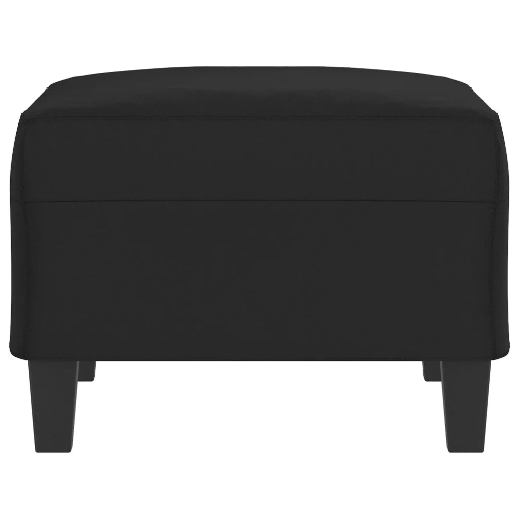Poggiapiedi Nero 70x55x41 cm in Tessuto Microfibra 349364