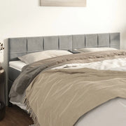 Testiera 2 pz-Set di 2 Testata-Testiera Decorativa Grigio Chiaro 90x5x78/88 cm in Velluto 650297