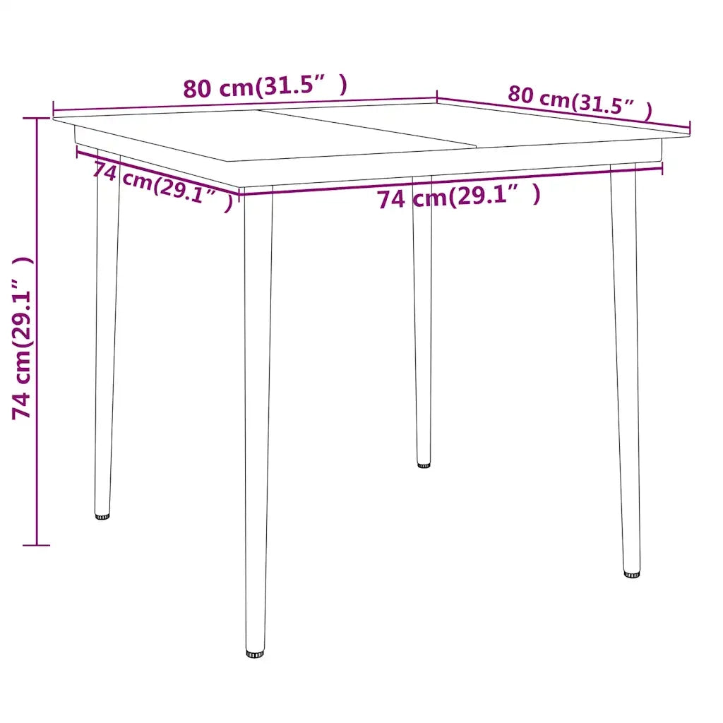 Set Mobili da Pranzo per Giardino 3 pz Grigio 3099595