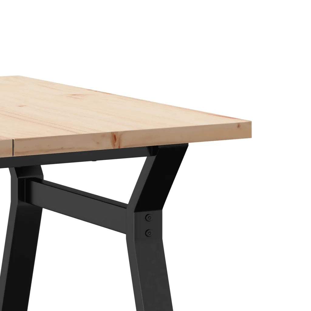 Tavolino Salotto Telaio a Y 80x80x45,5cm Legno Pino e Acciaio 3282773