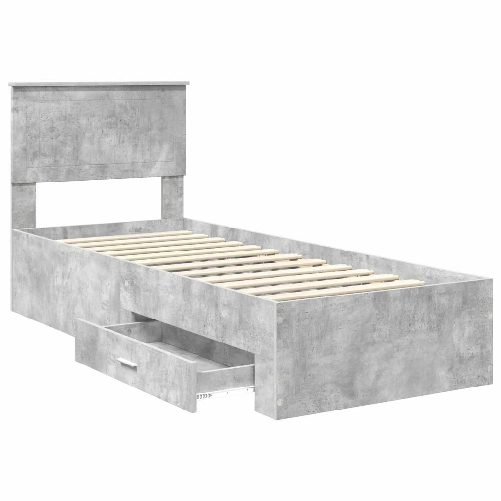 Struttura del letto Grigio Certo e Argento 70 x 190 cm 3410961