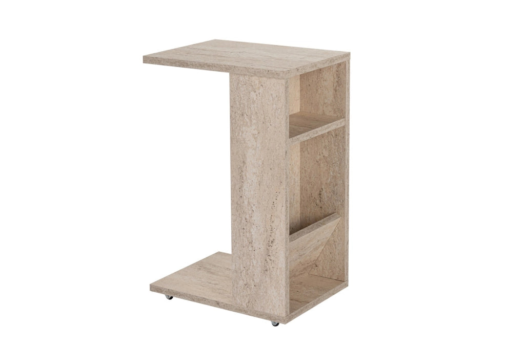 Tavolino in legno "Filinta" - 30 x 40 x 63 cm - Travertino