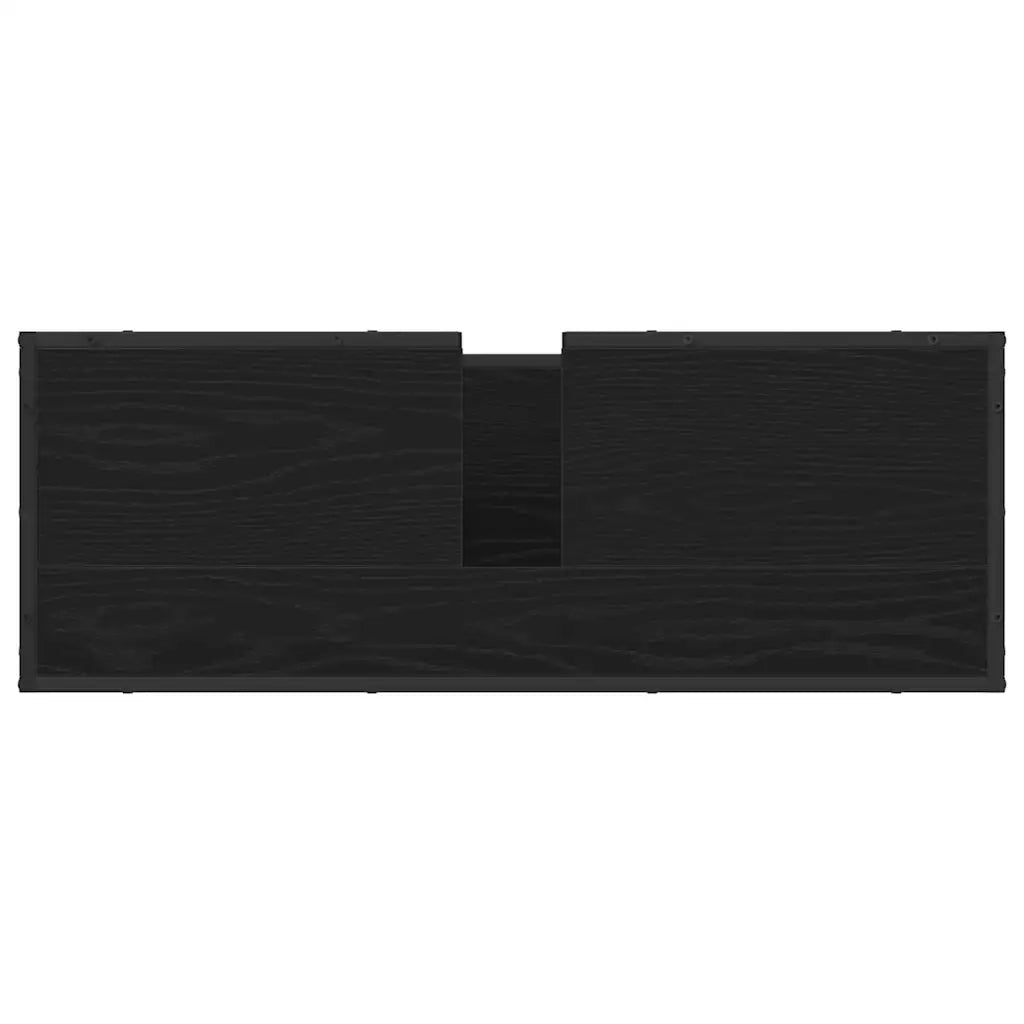Set di mobili per il bagno 3 pcs Rovere Nero Legno multistrato 3402455