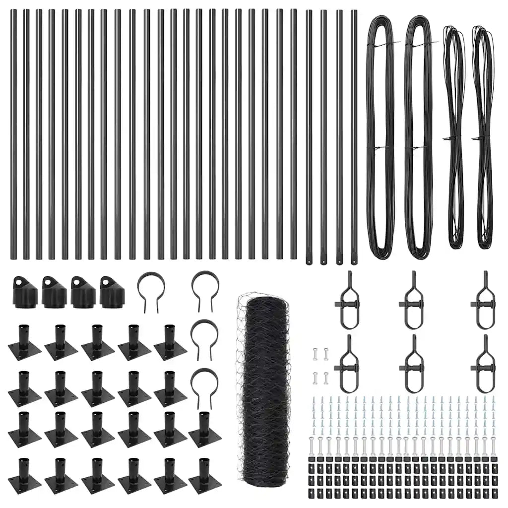 Palo della recinzione | Pannello per recinzione Grigio
