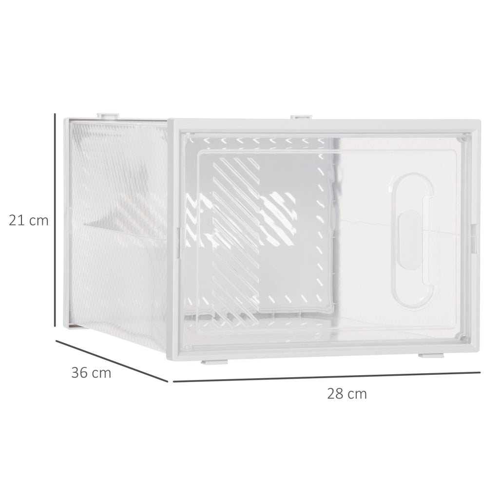 Armadio per scarpe modulare con ante magnetiche ¨C zephmum ¨C trasparente 28x36x21 cm