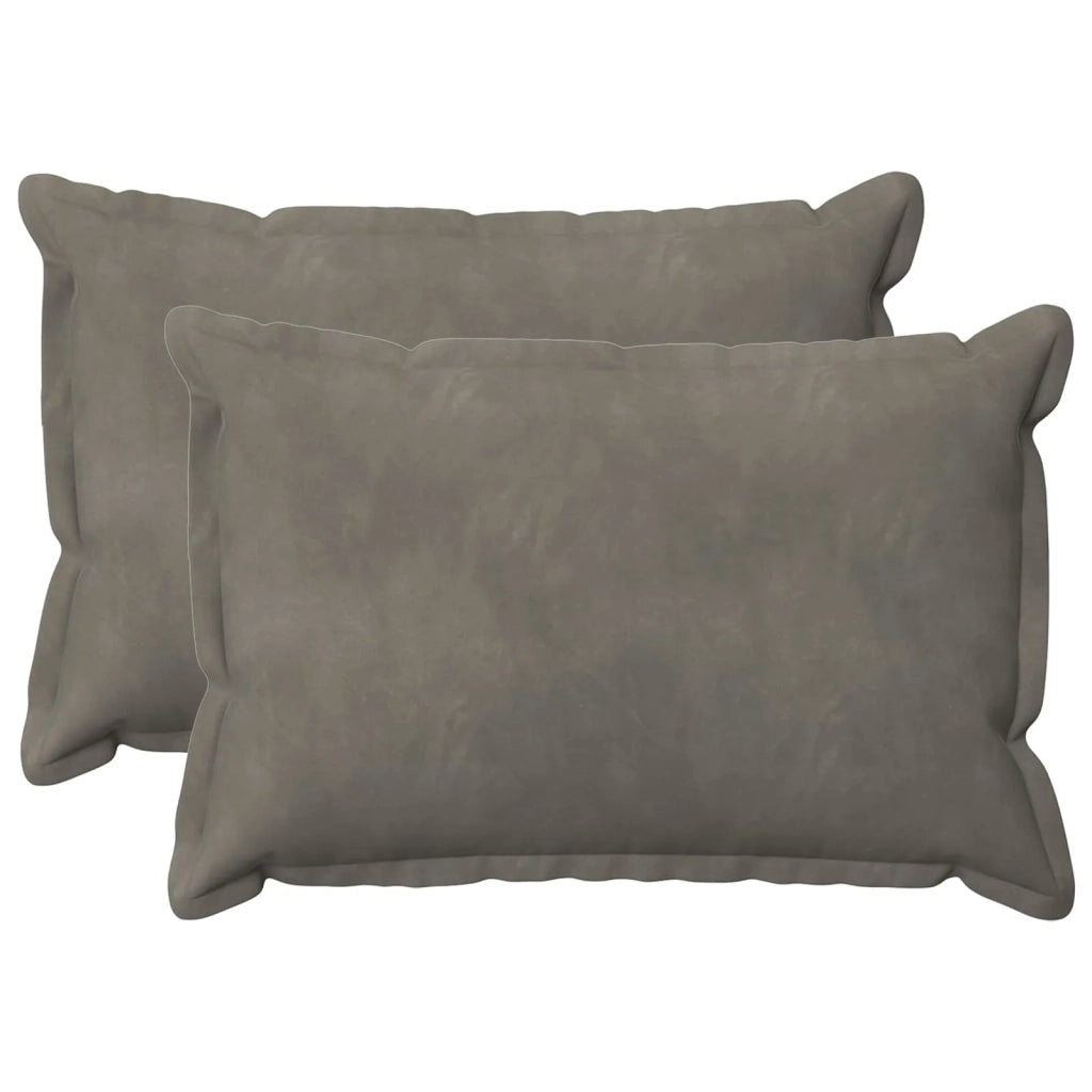 Cuscino con cuscino HOUTEN 2 pz Grigio Chiaro Velluto 935655