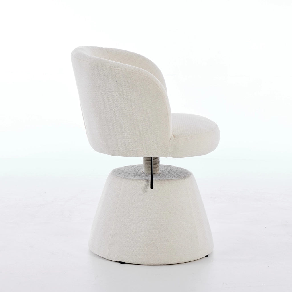 Sgabello da bar girevole a 360¡ã regolabile in altezza, sedia da pranzo rotonda moderna rivestita in ciniglia, sedia ergonomica di design per camera da