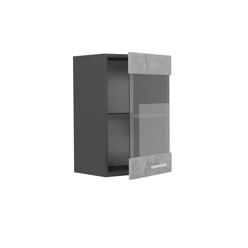 Vicco Mobile da cucina in vetro Calcestruzzo 40 cm