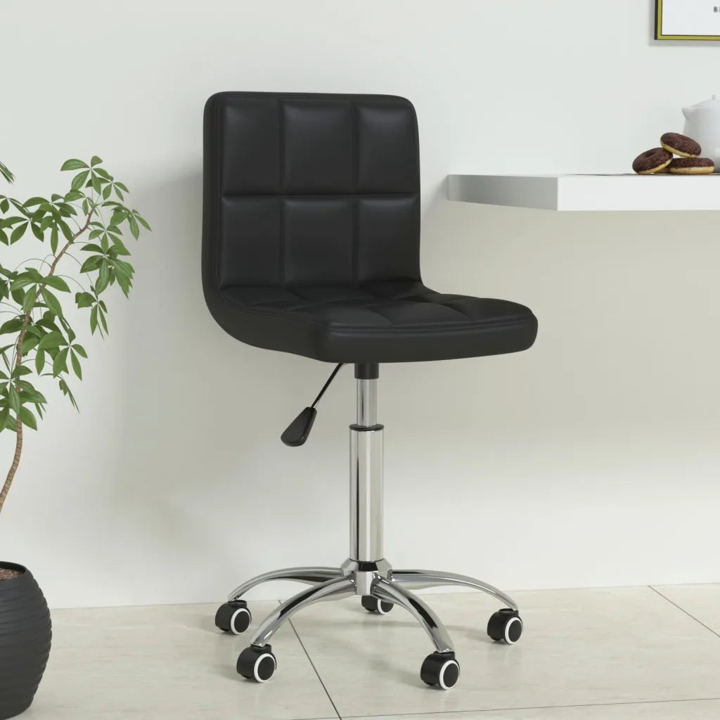 Sedia da Ufficio Girevole Nera in Similpelle 334334