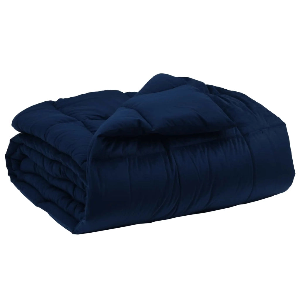 Duvet Invernale Trapuntato Blu Scuro 240 x 260 cm Microfibra 42026144