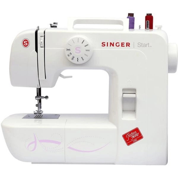macchina cucire - singer start 1306, bianco, macchina da cucire automatica, 4 tempi, variabile, pulsanti, leva, meccanico - 0374318856230