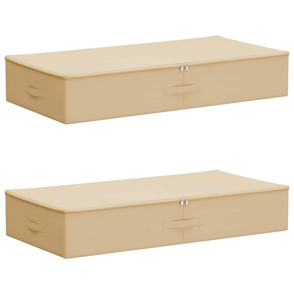 Scatola di Stoccaggio 2 pz Crema 100 x 50 x 18 cm CFW9326207