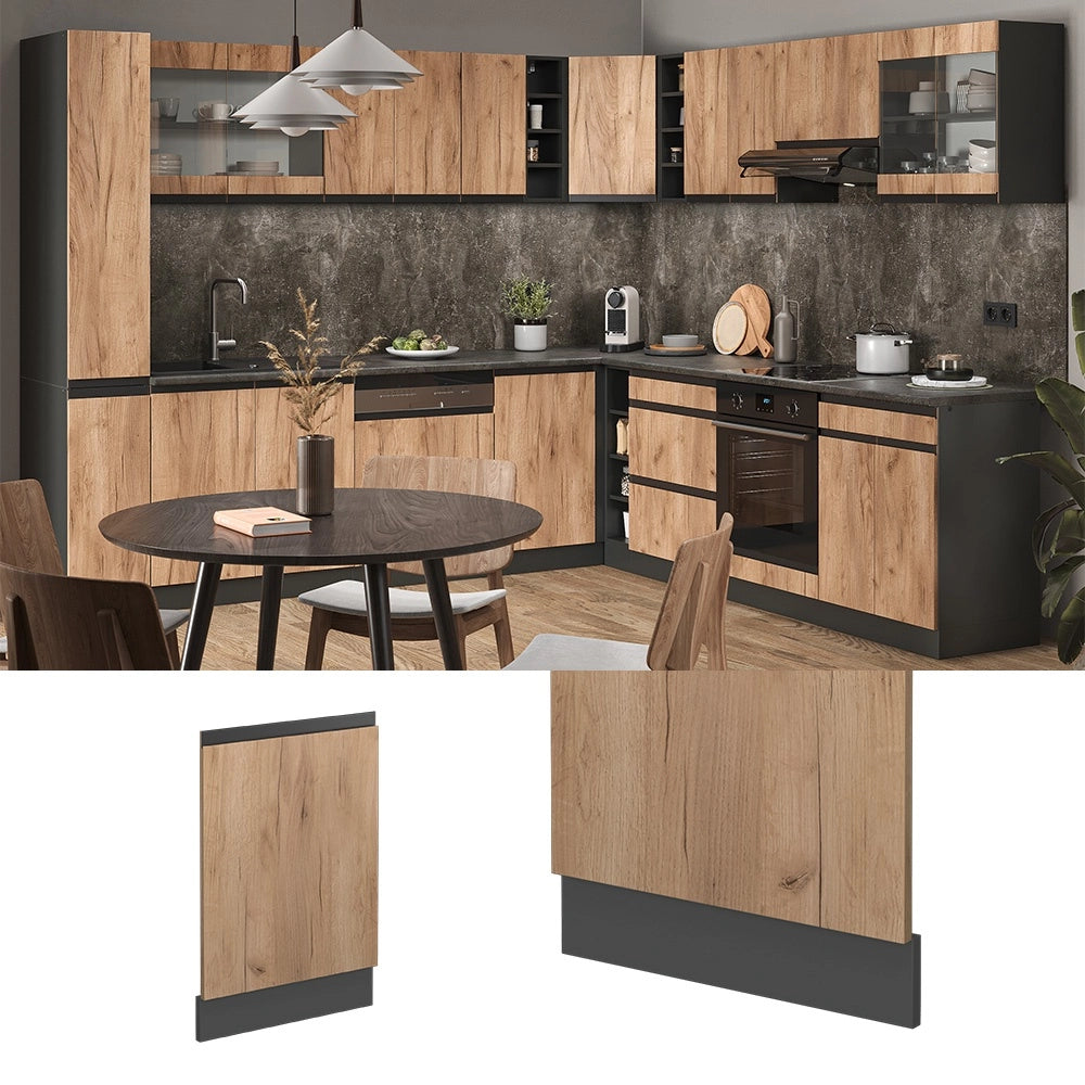 Pannello frontale R-Line Rovere dorato/Antracite 45 cm J-Shape, PL Antracite Vicco