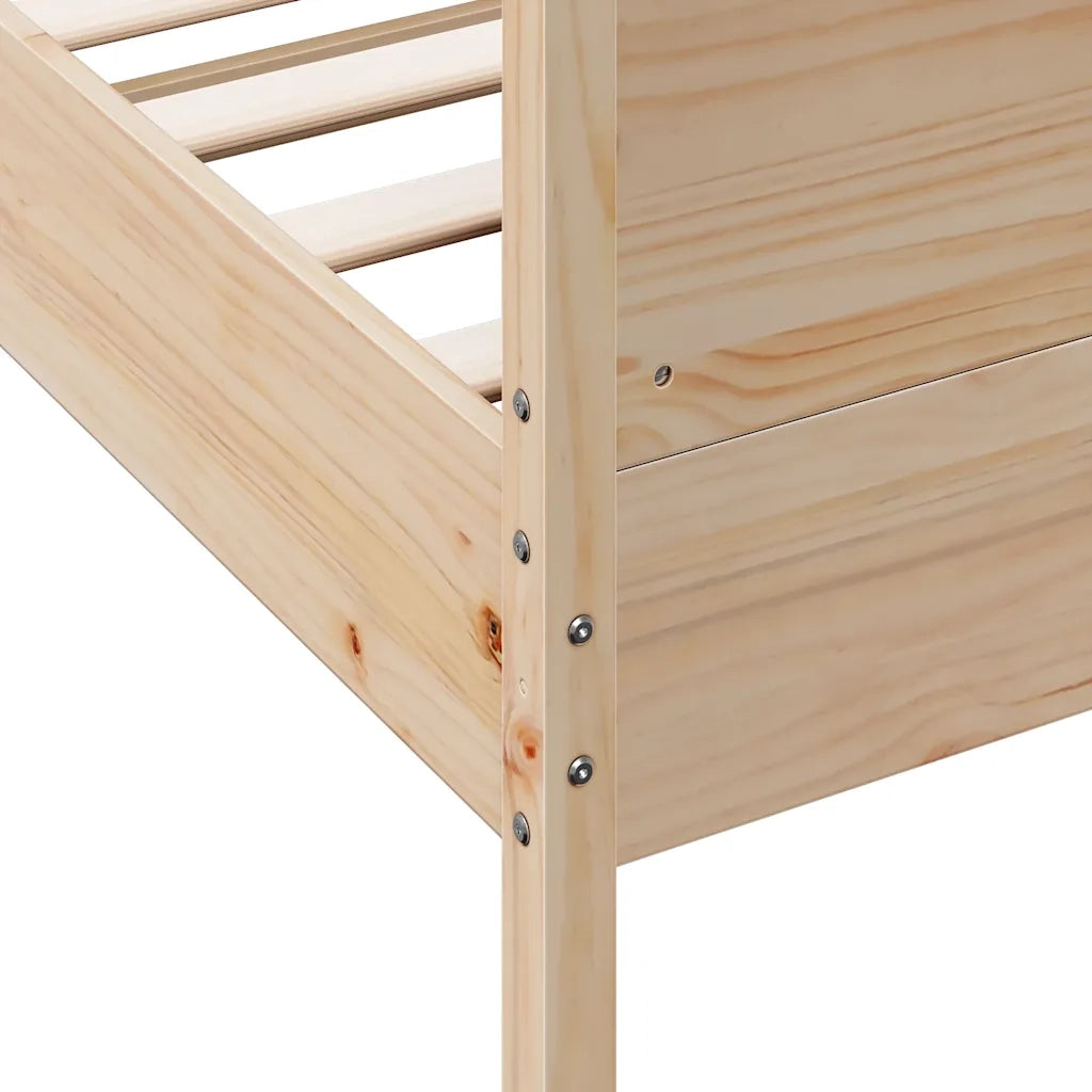 Letto senza Materasso 90x190 cm in Legno Massello di Pino