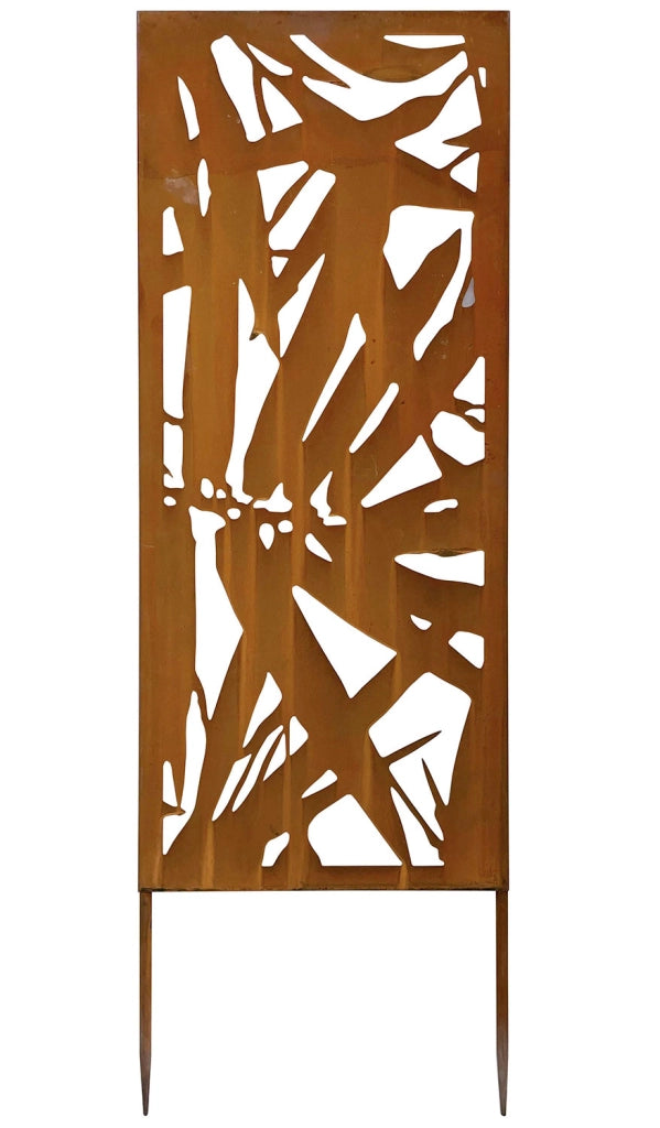 Set 4 Pezzi Pannello Decorativo Frangivista Verdemax Ornamentale o Divisorio 30x90 cm con Punte di Fissaggio in Metallo
