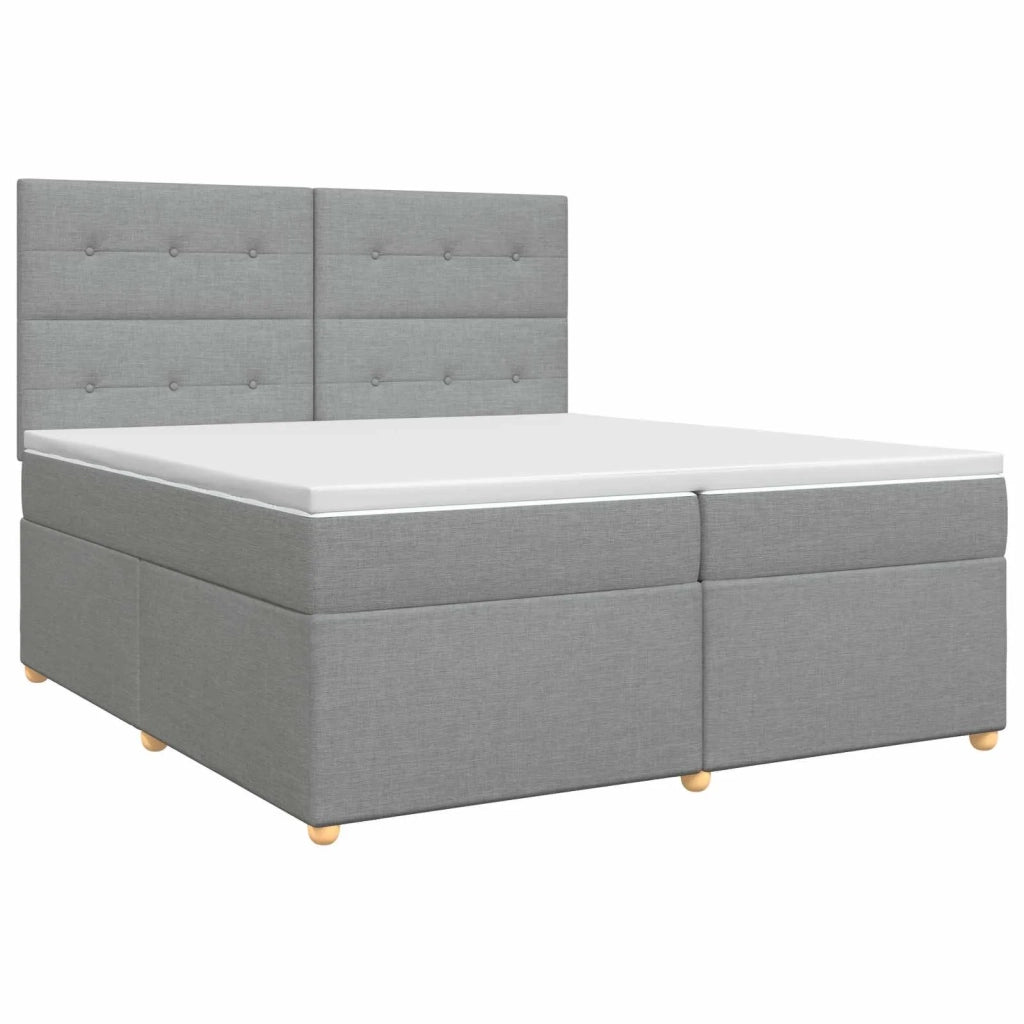 Letto box spring con materasso Grigio Chiaro 200 x 200 cm 3453963