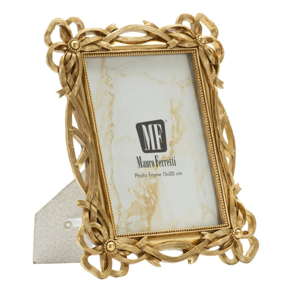Cornice portafoto Knot oro con decoro a nodi 15x20 cm