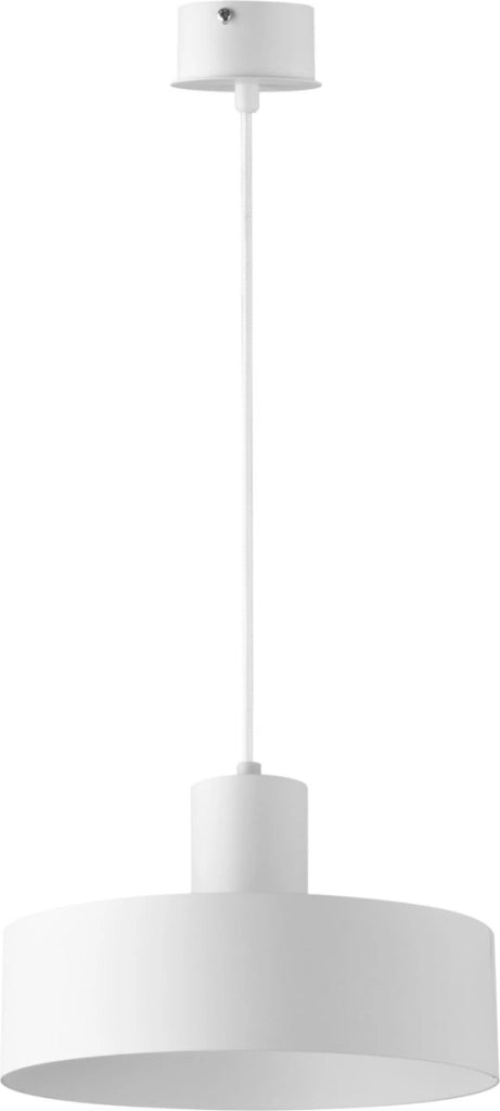Lampada a sospensione bianca minimal tonda 25cm E27 Rif Sigma
