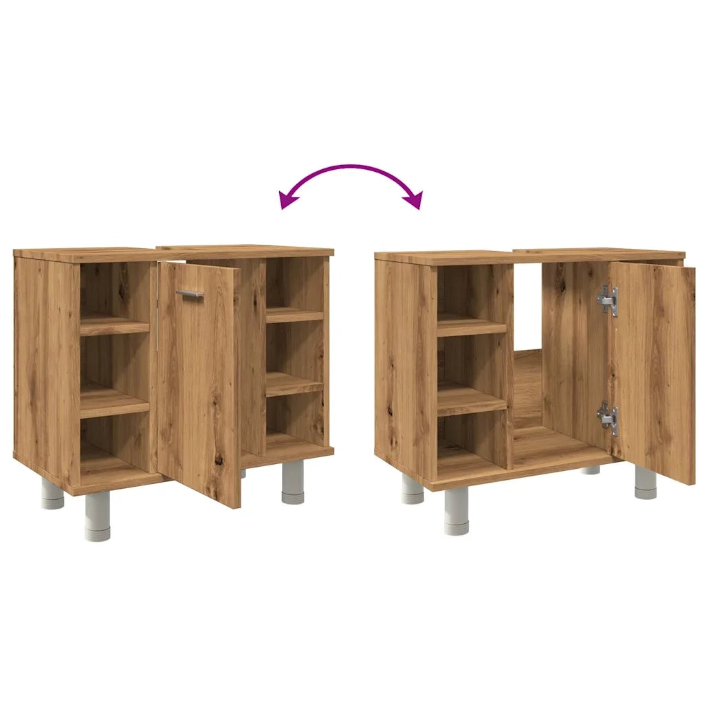 Armadietto Bagno | Armadio da bagno Artigianale 60x32x53,5 cm Legno Multistrato