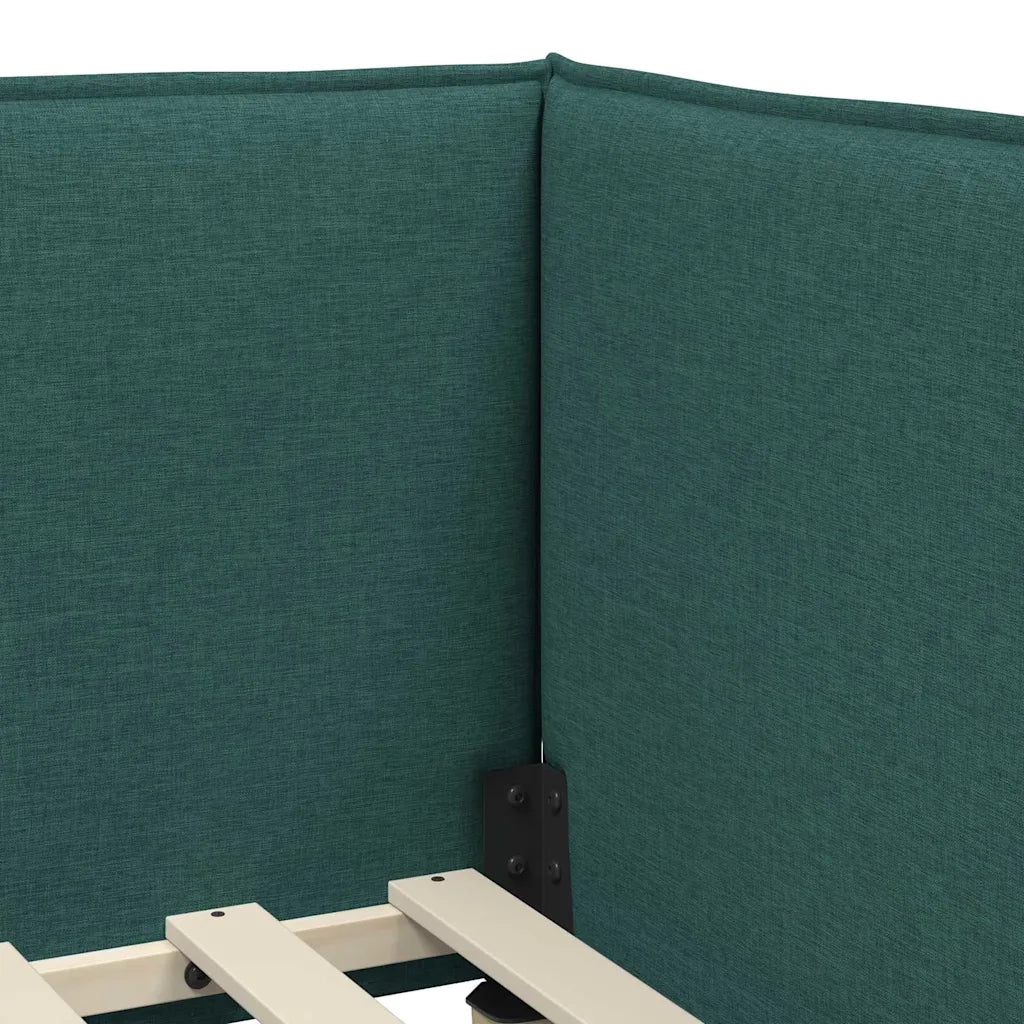 Struttura Letto Angolare con Materasso 2 pcs Verde Velluto 3394009