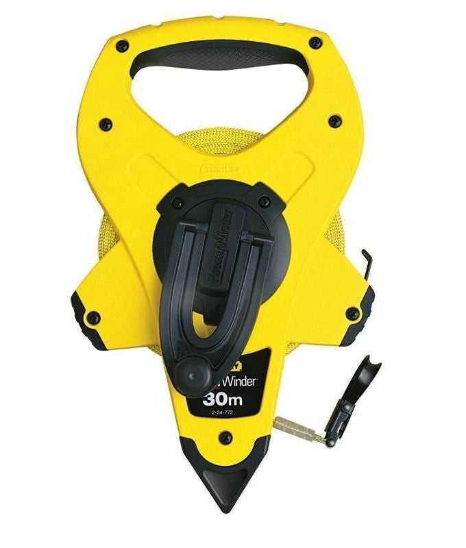 Stanley 2-34-775 Powerwinder Rotella Metrica 60 m in Fiberglass a 40 Filamenti Avvolgimento Rapido Classe Precisione III colore Bicolore