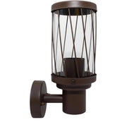 Applique da Esterno Ruggine LED Vintage IP54 E27 Lanterna a Parete Design Industriale per Giardino Terrazzo e Balcone Portoni