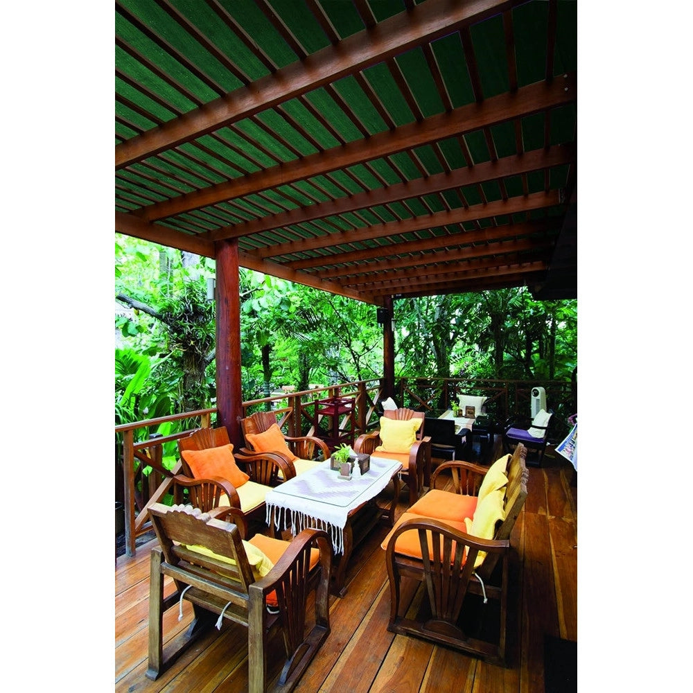 Trade Shop - Rotolo Rete Ombreggiante Nera/verde Telo Oscurante Parasole Giardino 2x10mt 011703 -