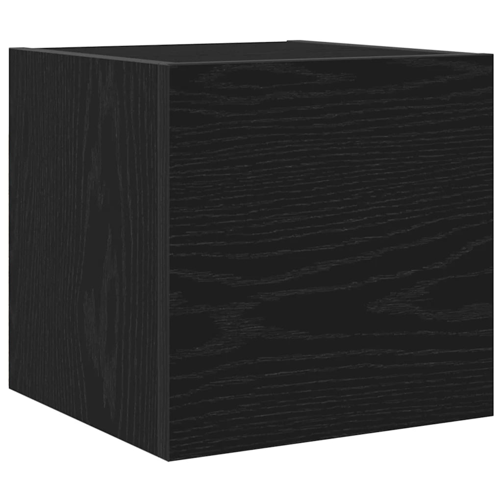 Mobile TV da Parete | Armadietto TV | Mobile Porta TV Rovere Nero 30,5 x 30 x 30 cm