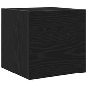 Mobile TV da Parete | Armadietto TV | Mobile Porta TV Rovere Nero 30,5 x 30 x 30 cm