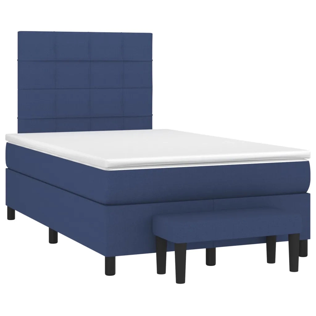 Giroletto a Molle con Materasso Blu 120x200 cm in Tessuto