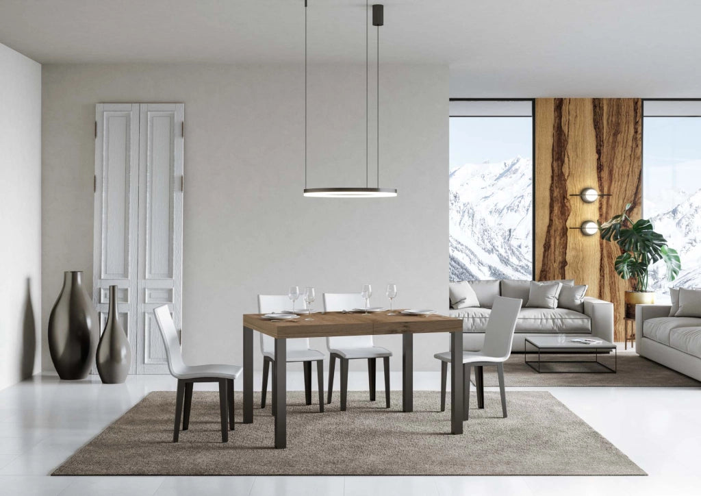 Tavolo allungabile 80x140/224 cm Every quercia natura telaio Antracite