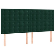 Testiera | Testata Verde Scuro 160x5x118/128 cm Velluto