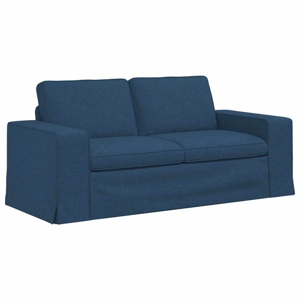 Divano 2 pcs Blu 182 x 80 x 82 cm Tessuto