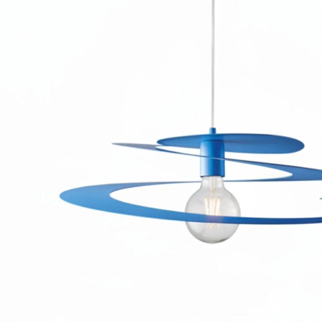 Sospensione Spring 1 Luce Blu Altezza Regolabile Luceart Design