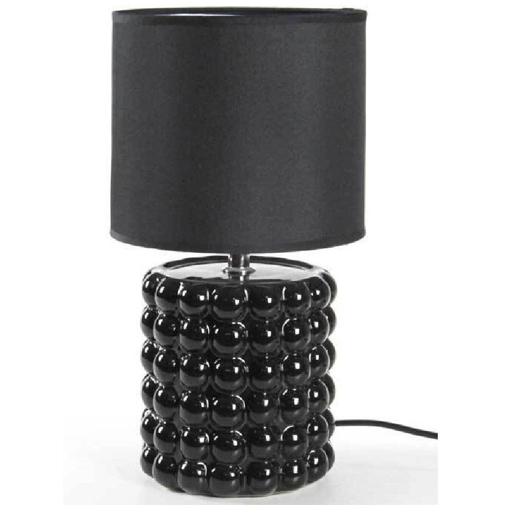 Trade Shop - Lampada Abat Jour Da Tavolo Scrivania Comodino Ceramica Moderna 33x18 Cm 837388 -