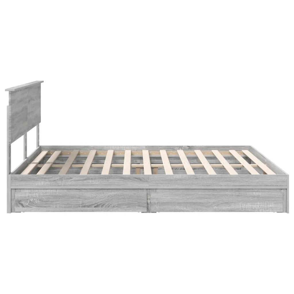 Letto con Contenitore con testiera-Struttura Letto con contenitore Grigio Sonoma 180 x 200 cm 441535