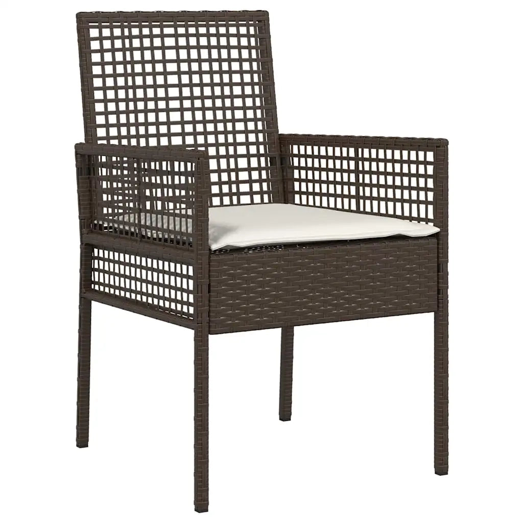 Set da Pranzo per Giardino 5 pcs Marrone polyrattan 3334864