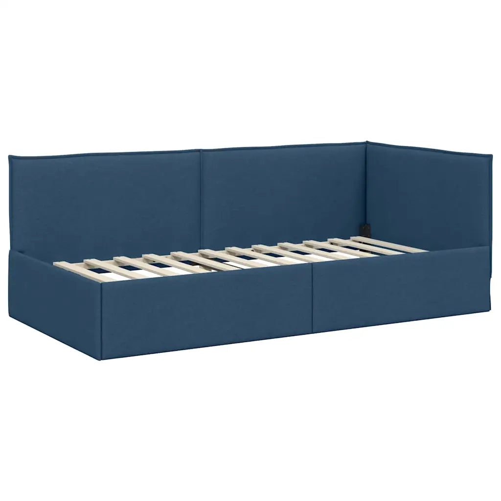 Struttura Letto Angolare con Materasso 2 pcs Blu Velluto 3394028
