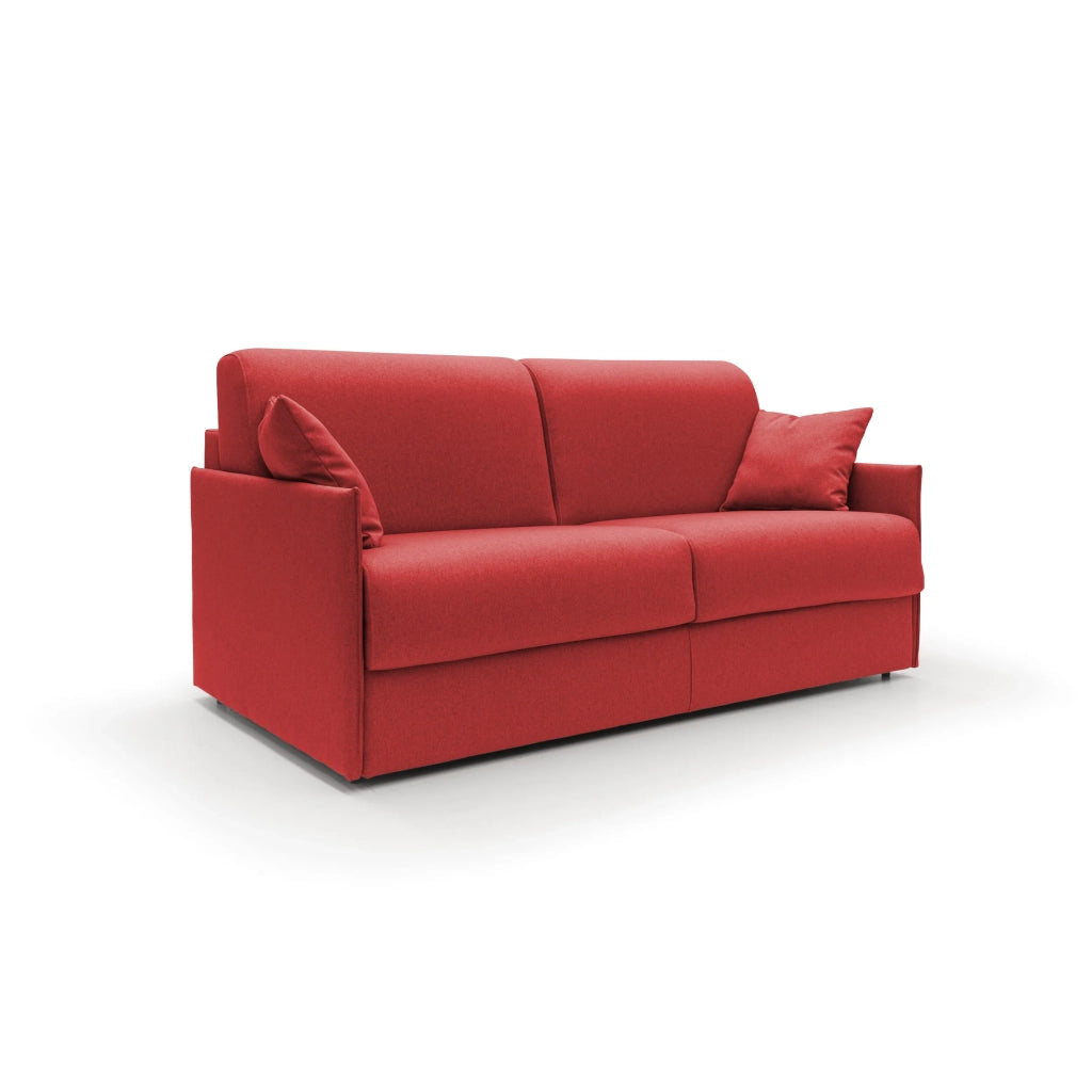 Evans Divano letto matrimoniale in tessuto impermeabile T13 189 cm (mat. 160x197) rosso